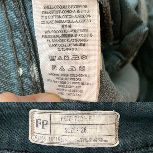 HP 🎊 Free People Dark Green Denim Overalls - Picture 8 of 8